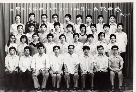 1985,7 机制工艺81－1毕业合影